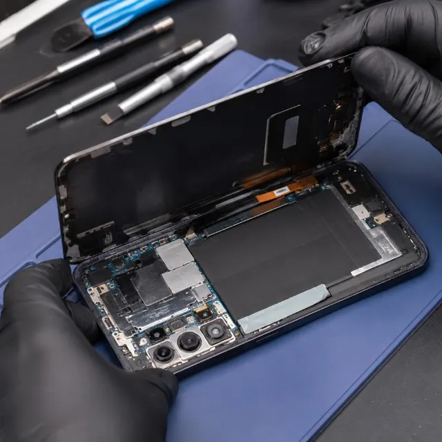 Android 手機螢幕更換維修示意
