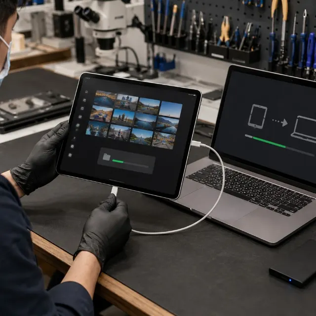 iPad 資料備份與協助示意