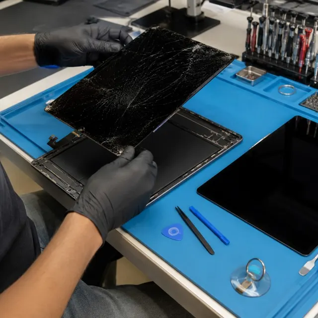 iPad 螢幕更換維修示意