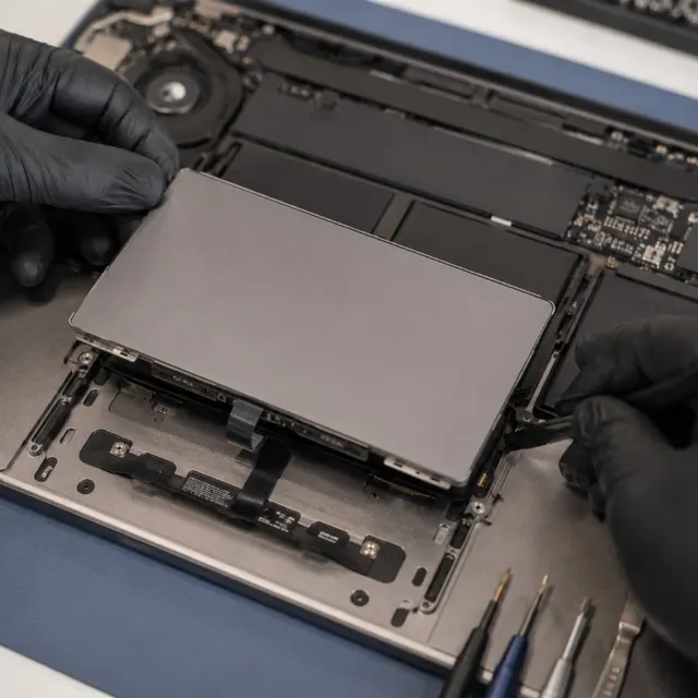MacBook 觸控板維修示意
