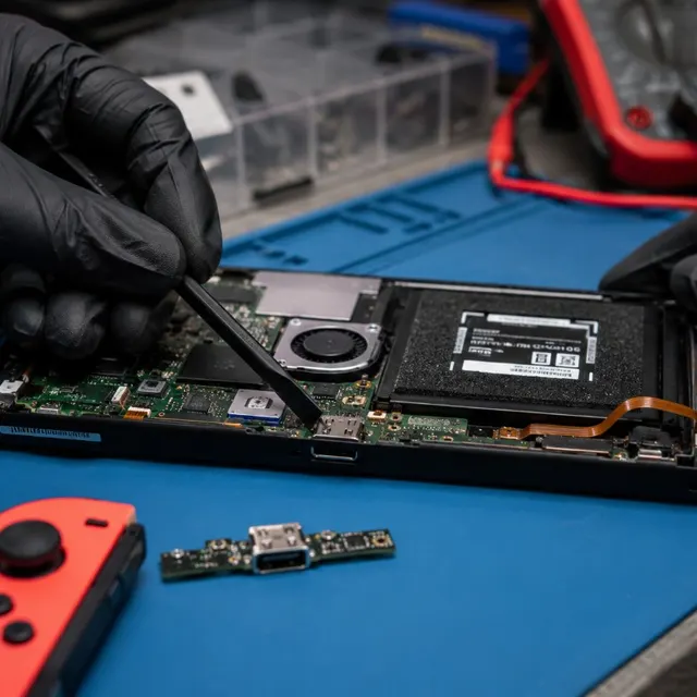 Switch 無法充電維修示意